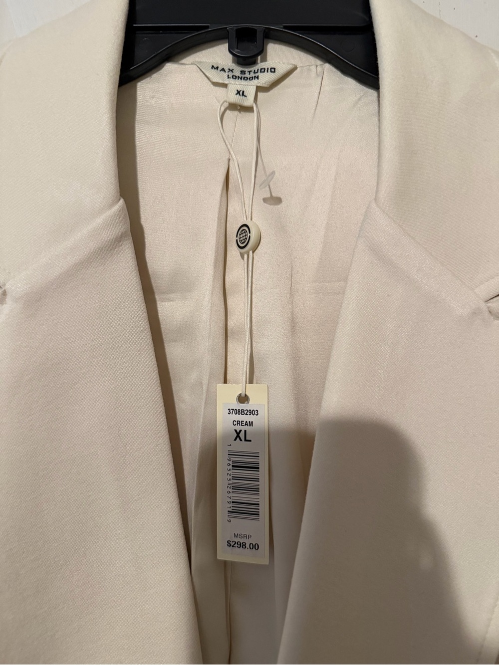 Max Studio Cream Two-Piece Tailored Blazer and Trousers - Picture 4 of 10